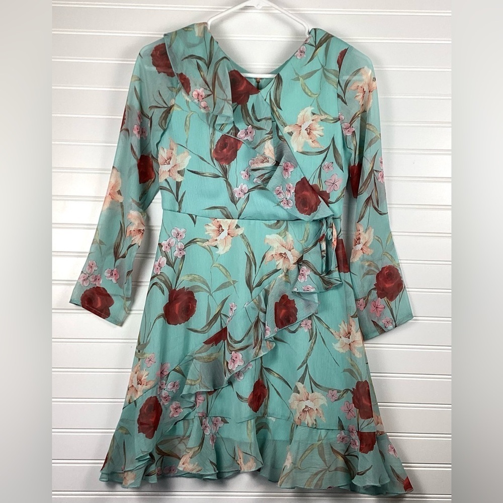 GB Girls Floral 3/4 sleeve Mni Dress Size 12